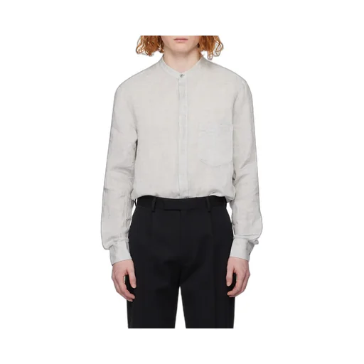Long-Sleeved Shirt With Vertical Collar