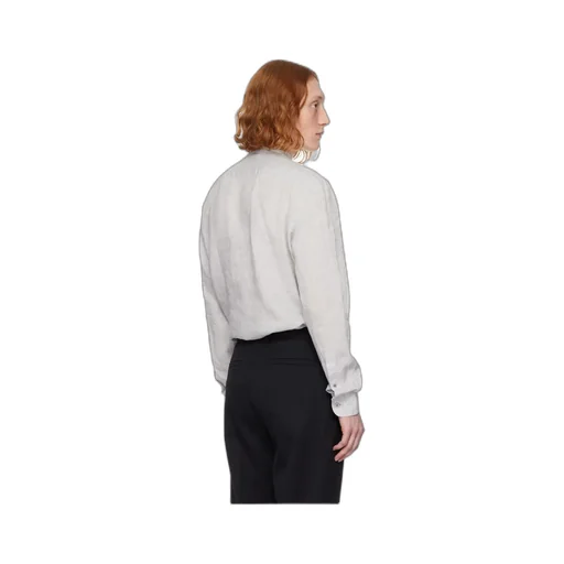 Long-Sleeved Shirt With Vertical Collar