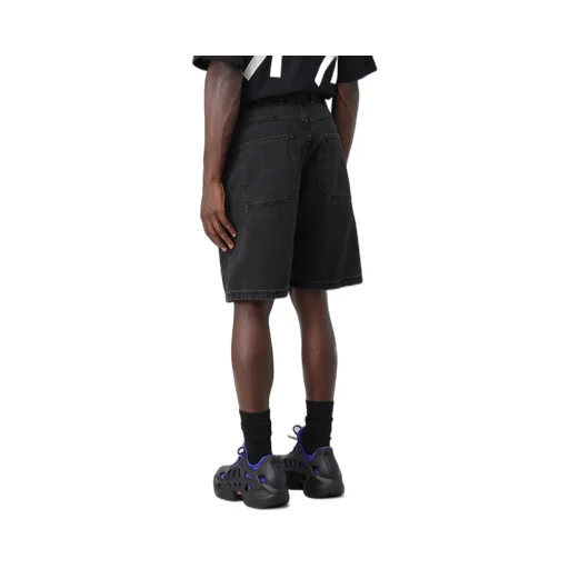 Logo-Print Wide-Leg Denim Shorts