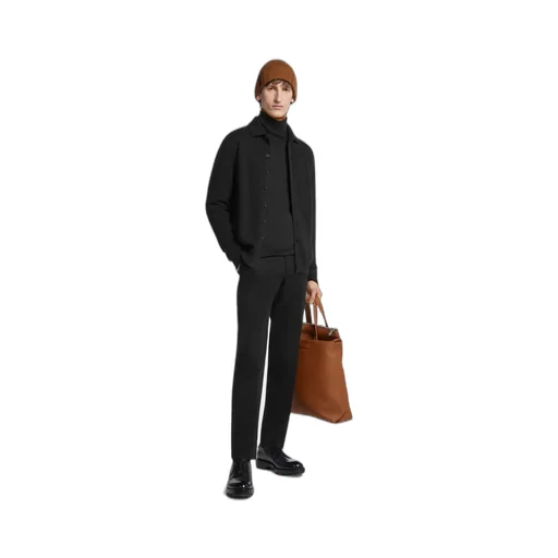Classic-Collar Cashmere Cardigan