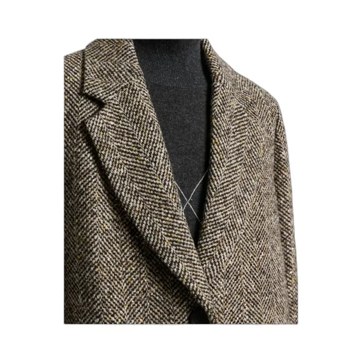 Herringbone Tweed Coat