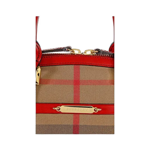 Checked Top Handle Bag