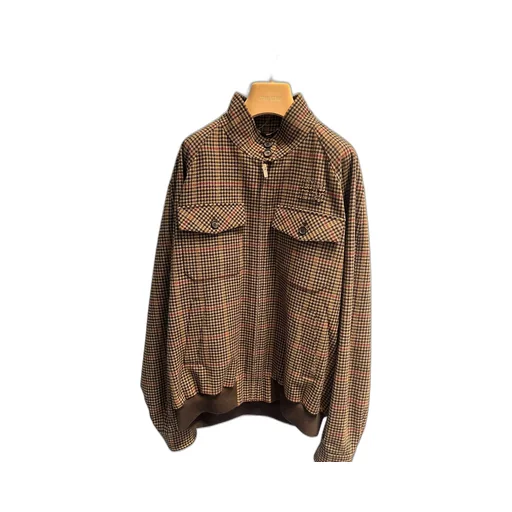 Houndstooth Check Blouson Jacket