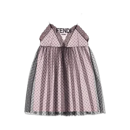 Multicolour Jersey And Tulle Junior Dress