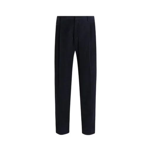 Garment-Dyed Velvet Trousers