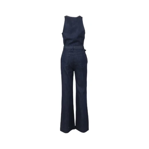 Sleeveless Denim Jumpsuit