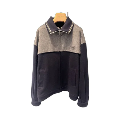 Velour Blouson Zipper Jacket