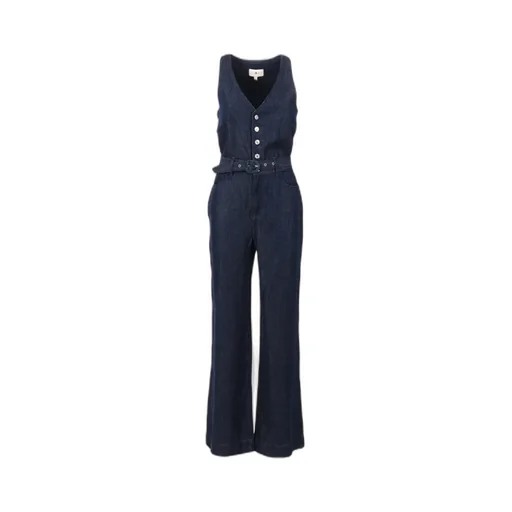 Sleeveless Denim Jumpsuit