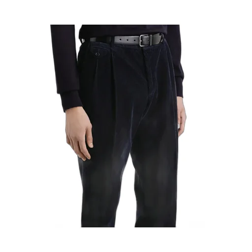 Garment-Dyed Velvet Trousers