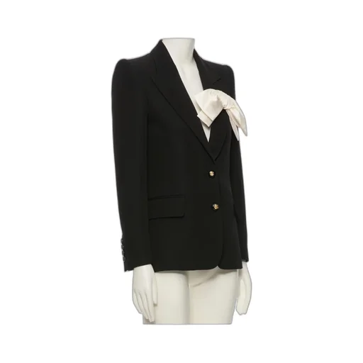 Crepe Couture Jacket With Bow