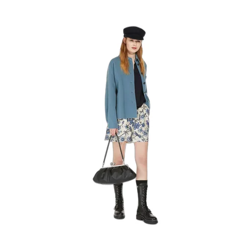 Buttoned Long-Sleeved Jacket