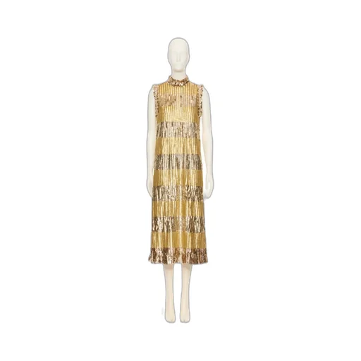Embroidered Tulle Illusione Midi Dress