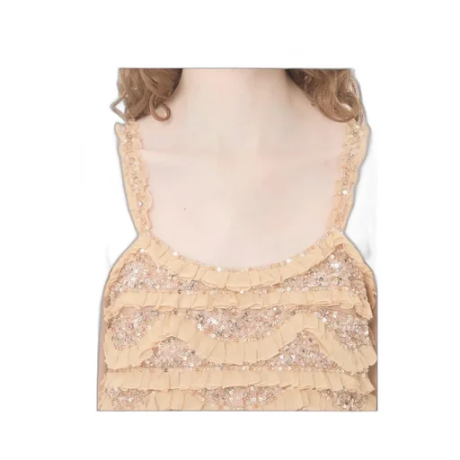Embroidered Ruffle Dress