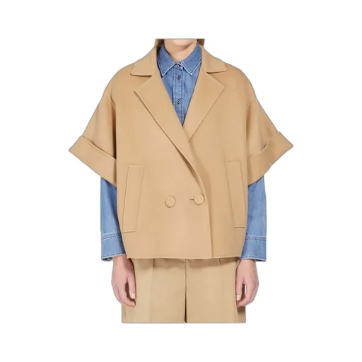 Double-Breasted Short-Sleeved Cape