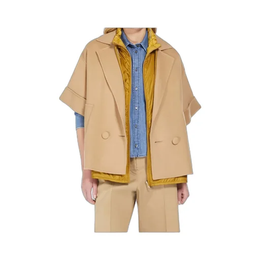 Double-Breasted Short-Sleeved Cape