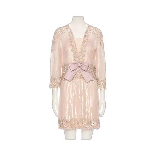 Embroidered Sequin Dress