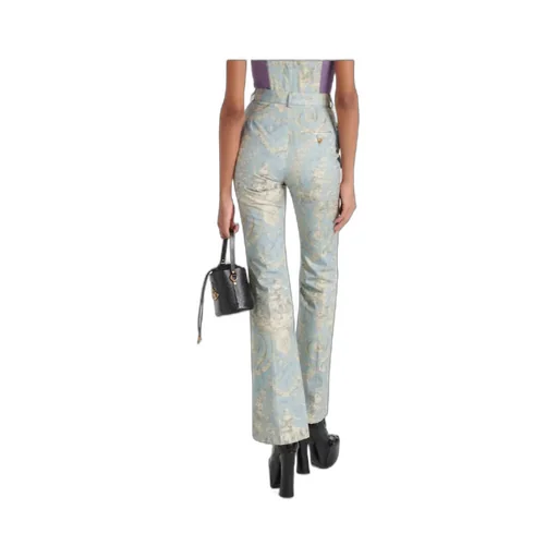 Ray Printed High-Rise Flared Pants
