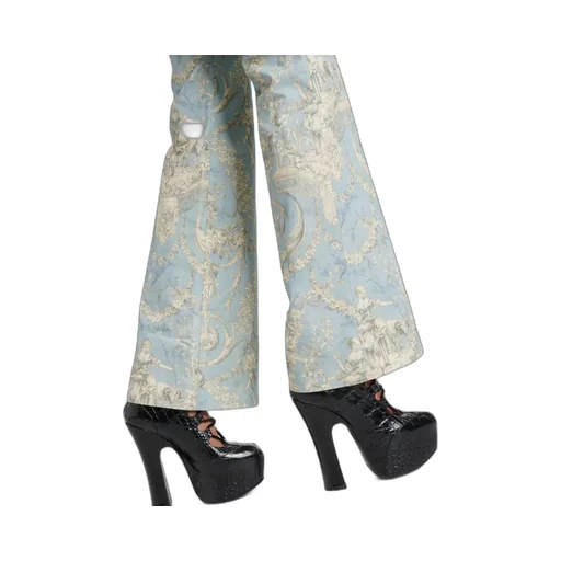 Ray Printed High-Rise Flared Pants