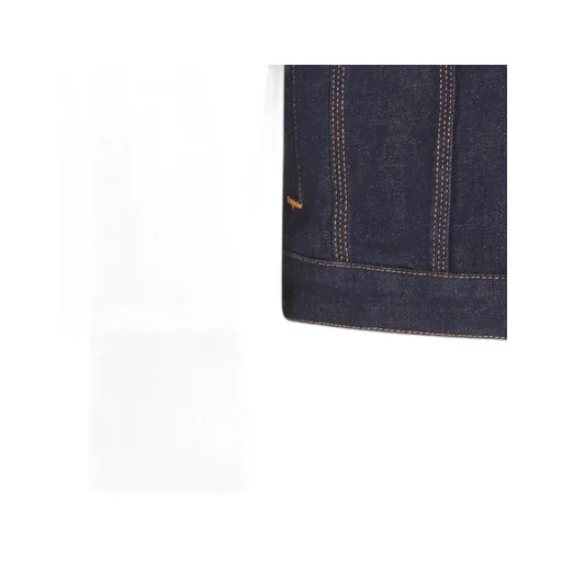 Logo Embroidered Buttoned Denim Jacket
