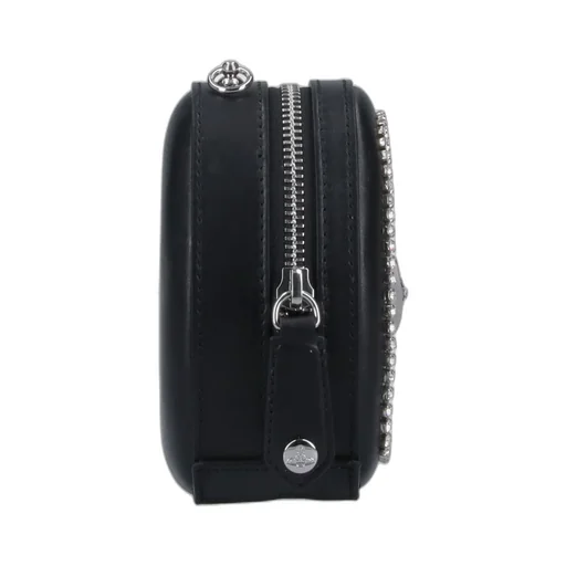 Logo Plaque Zipped Shoulder Bag
