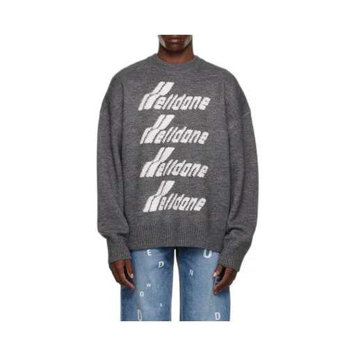 Pile Intarsia-Knit Logo Jumper