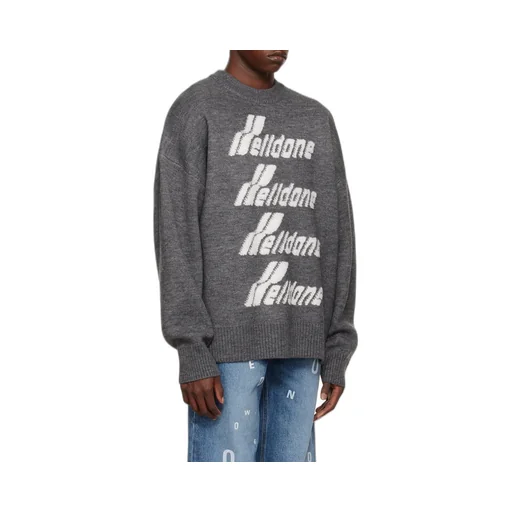 Pile Intarsia-Knit Logo Jumper
