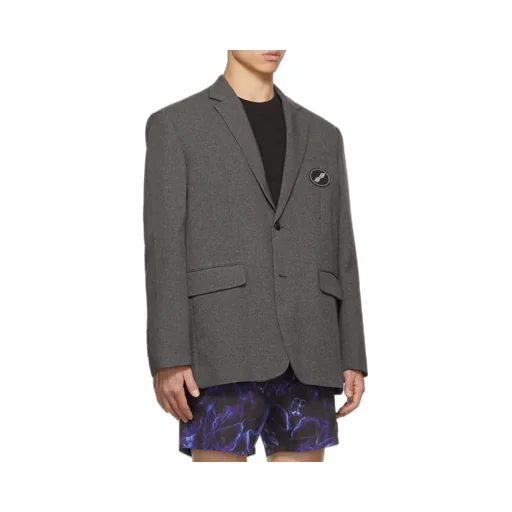 MÉLange-Effect Single-Breasted Blazer