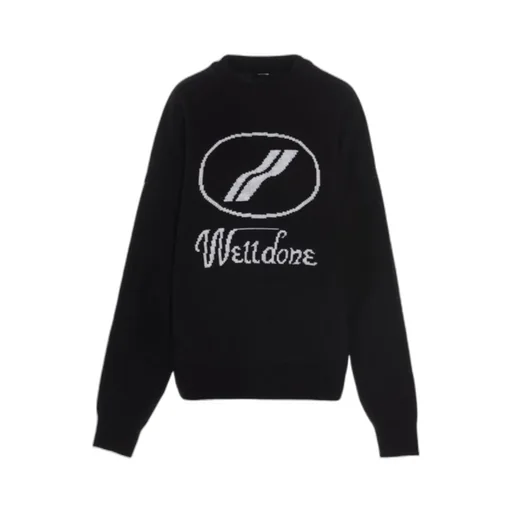 Logo-Intarsia Crew-Neck Jumper