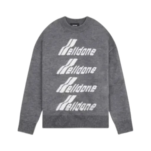 Pile Intarsia-Knit Logo Jumper