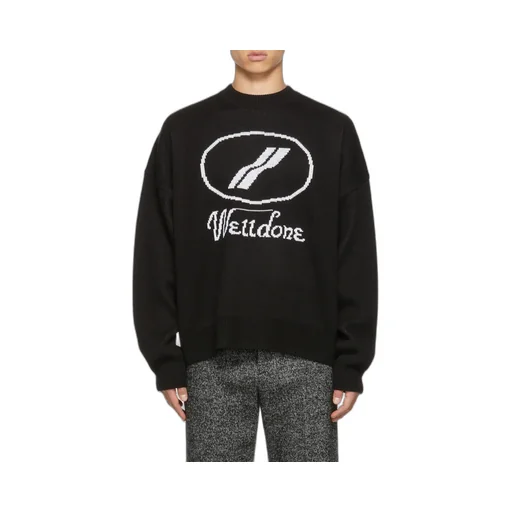 Logo-Intarsia Crew-Neck Jumper