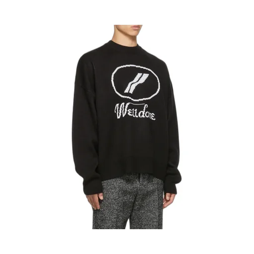 Logo-Intarsia Crew-Neck Jumper