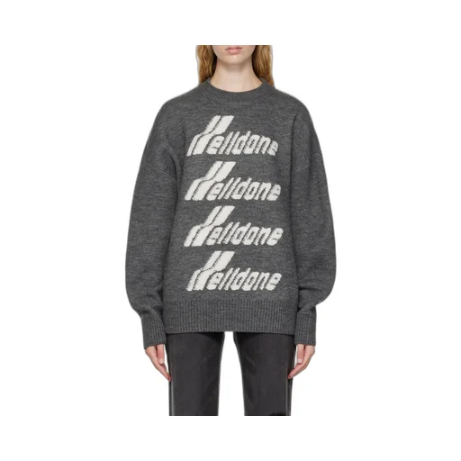 Pile Intarsia-Knit Logo Jumper
