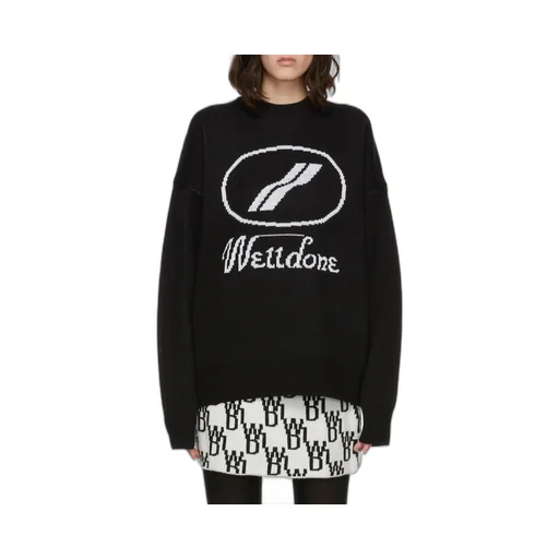 Logo-Intarsia Crew-Neck Jumper