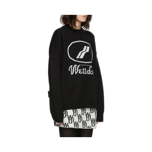 Logo-Intarsia Crew-Neck Jumper