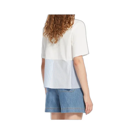 Bird Stripe Detailed Crewneck T-Shirt
