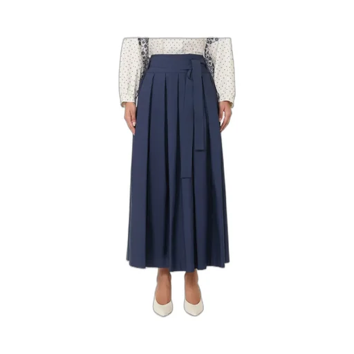 Pleated Cotton Skirt