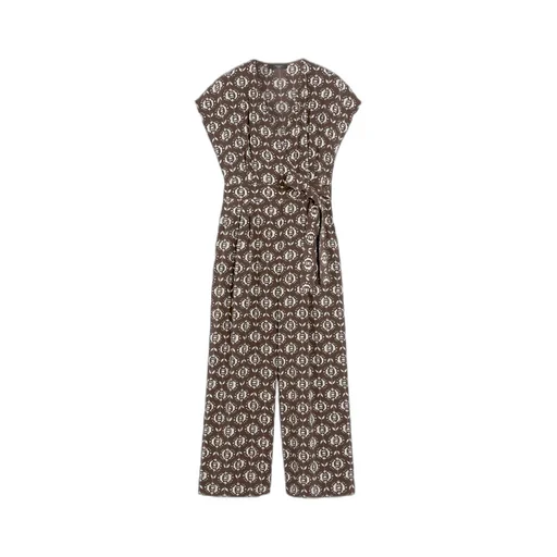 Printed Silk Jumpsuit
