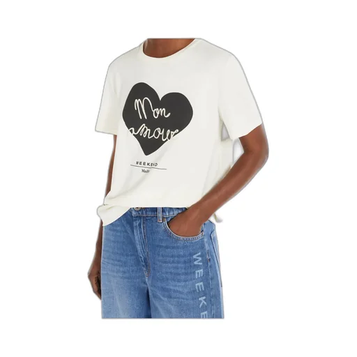 Heart Patterned Crewneck T-Shirt