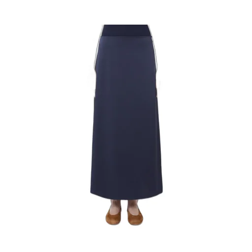 Satin Calf-Length Skirt