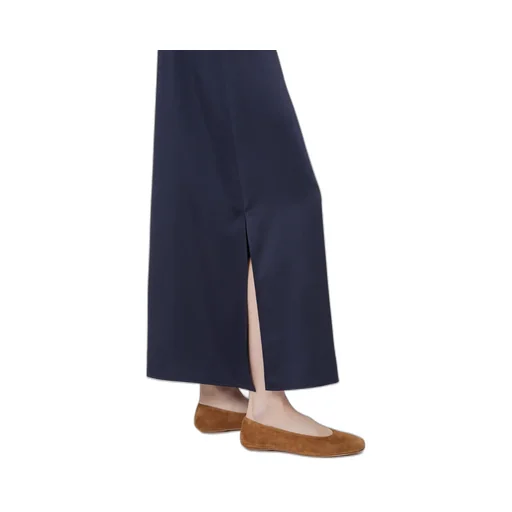 Satin Calf-Length Skirt