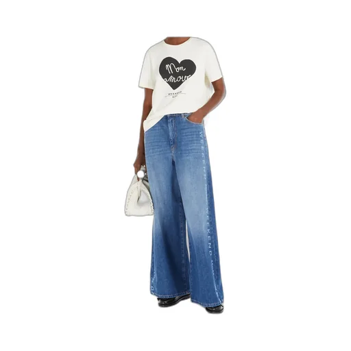 Heart Patterned Crewneck T-Shirt