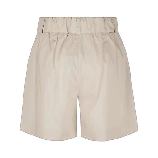 Pleat-Detailed Straight Hem Shorts