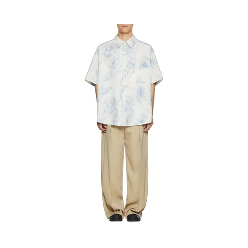 Out-Of-Focus Print Cotton Shirt