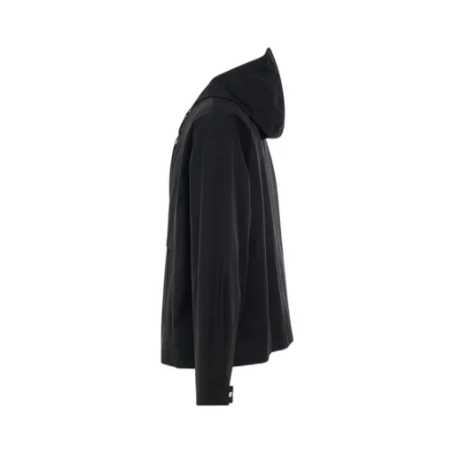 Logo-Plaque Hooded Jacket