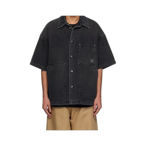 Short-Sleeved Denim Shirt