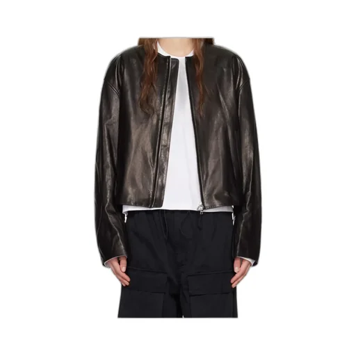 Zippered Leather Jacket