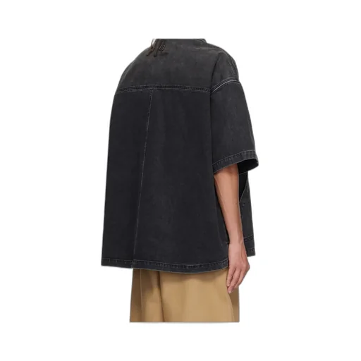 Short-Sleeved Denim Shirt