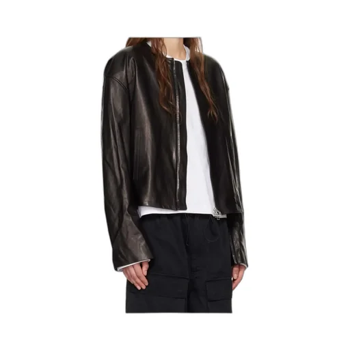 Zippered Leather Jacket