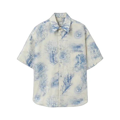 Out-Of-Focus Print Cotton Shirt