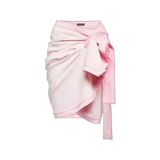 Embroidered Cotton Terry Miniskirt